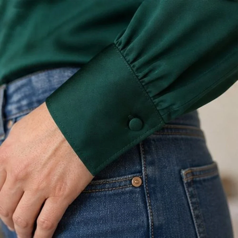 Emerald Puff Sleeve Top